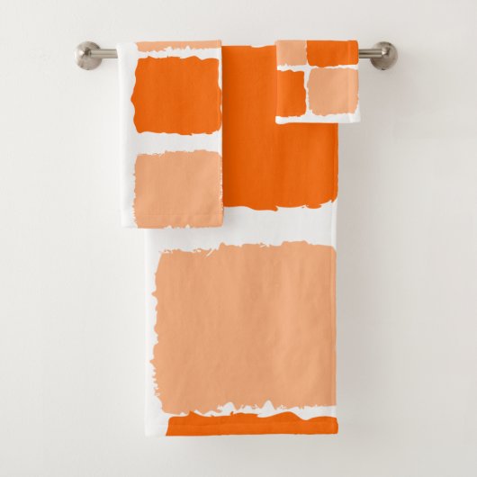 Jeux de serviettes Orange Abstrait (En situation)