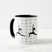 Jeux de Yoga blanc - Combo Coffee Mug / Cup (Devant gauche)
