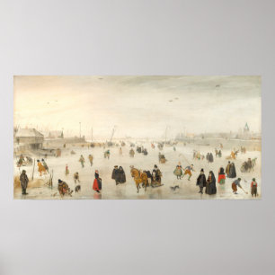 Jeux d'hiver - Hendrick Avercamp Poster d'Art