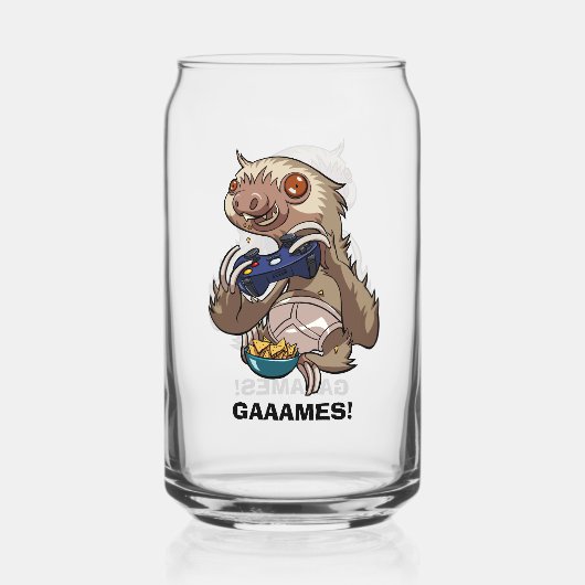 JEUX ! Gamer Sloth Manger des nachos en sous-vêtem (Recto)