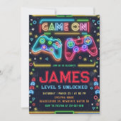 Jeux sur lueur 5e anniversaire Invitation de fête (Devant)