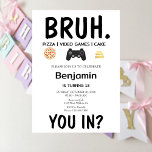 JEUX VIDÉO Bruh Invitation d'anniversaire<br><div class="desc">JEUX VIDÉO Bruh Invitation anniversaire,  Bruh c'est mon anniversaire Invitation</div>