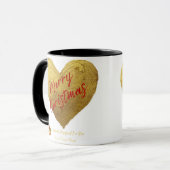 Jevays Christmas Gold Heart Mugs (Devant gauche)