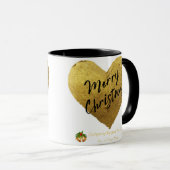 Jevays Christmas Gold Heart Mugs (Devant droit)