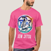 Jew Jitsu Grappige Joodse Vechtsporten BJJ Brazili T-shirt (Voorkant)