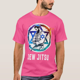 Jew Jitsu Grappige Joodse Vechtsporten BJJ Brazili T-shirt
