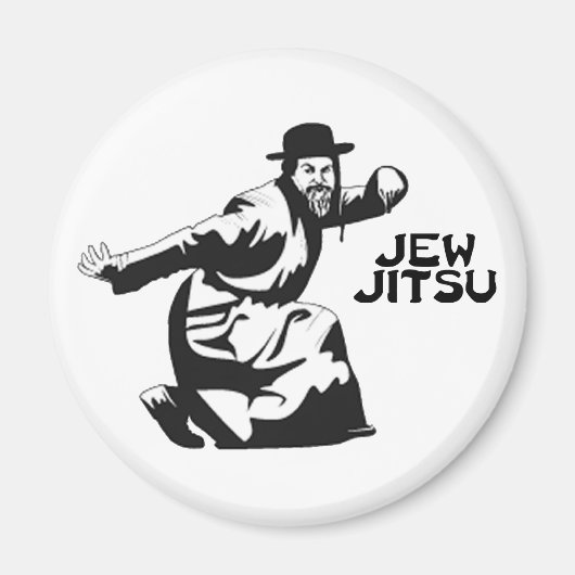 Jew Jitsu Magnet | Cadeaux Juifs Bar Mitzvah (Devant)