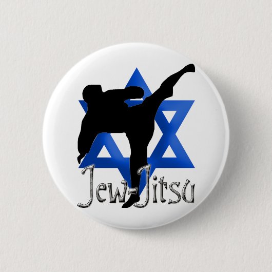 Jew Jitsu Ronde Button 5,7 Cm (Voorkant)