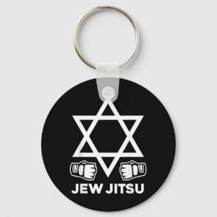 Jew Jitsu-ster David grappige joodse vechter MMA Sleutelhanger