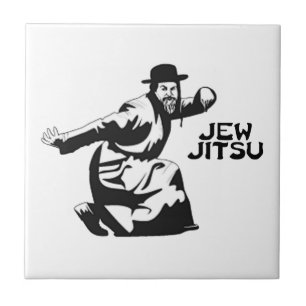 Jew Jitsu Tile   Joodse balie Mitzvah Gifts Tegeltje