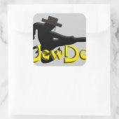 Jewdo Vierkante Sticker (Tas)
