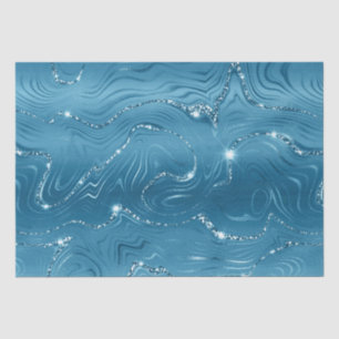 Jewel Aqua Blue Glittery Glitz Tissuepapier