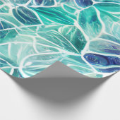 Jewel Blues Leaf Pattern Cadeaupapier (Hoek)