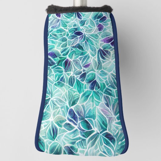 Jewel Blues Leaf Pattern Golfheadcover (Draai 90)