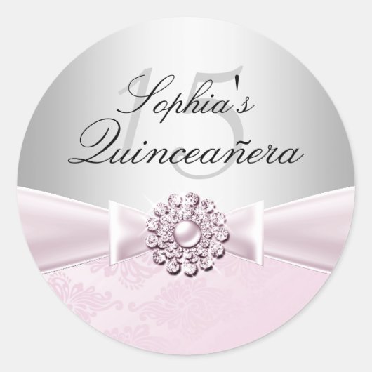 Jewel Bow Quinceanera Sticker (Voorkant)