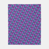 Jewel Butterflies in Purple and Blue Pattern Fleece Deken (Voorkant)