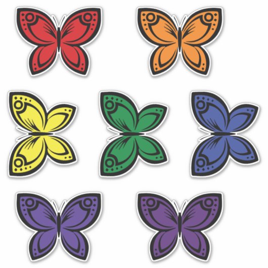 Jewel Butterflies Sticker Set (Voorkant)