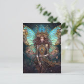 Jewel Butterfly Fairy Fantasy Art Briefkaart (Staand voorkant)