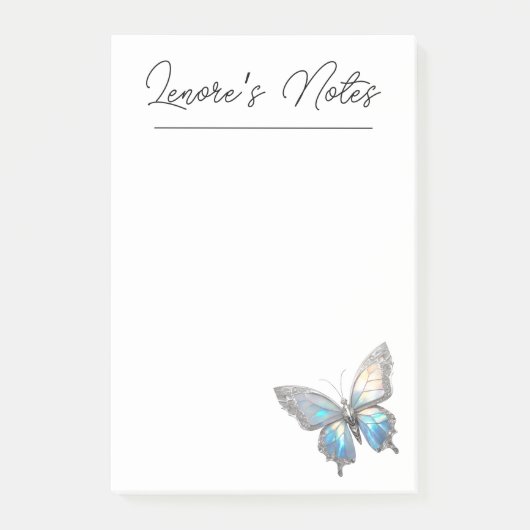 Jewel Butterfly Opal en Zilver Post-it® Notes (Voorkant)