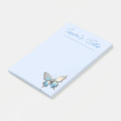 Jewel Butterfly Opal en Zilver Post-it® Notes (Schuin)