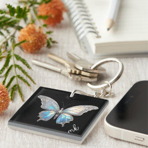 Jewel Butterfly Opal en Zilver Sleutelhanger
