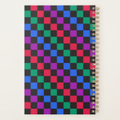 Jewel candy diagonal checkerboard pattern planner (Achterkant)