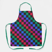 Jewel candy diagonal checkerboard pattern schort (Voorkant)