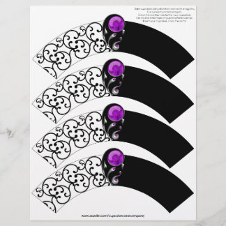 Jewel Damask Cupcake Cosie - Paars