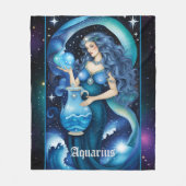 Jewel Galaxy Zodiac Aquarius Fleece Deken (Voorkant)