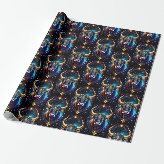 Jewel Galaxy Zodiac Taurus Cadeaupapier (Uitgerold)
