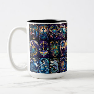Jewel Galaxy Zodiac Tweekleurige Koffiemok