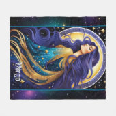 Jewel Galaxy Zodiac Virgo Fleece Deken (Voorkant (Horizontaal))