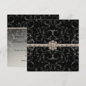 Jewel Kijk Silver Bling Octagonal Diamond Swirls Kaart (Voorkant / Achterkant)
