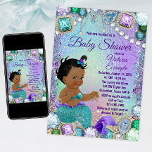 Jewel Mermaid African Mermaid Baby shower