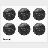 Jewel Palm Leaf Wedding Bedankt Silver ID830 Ronde Sticker (Vel)