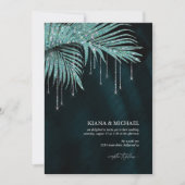 Jewel Palm Leaf Wedding Blauwgroen ID830 (Voorkant)