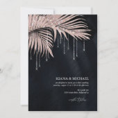 Jewel Palm Leaf Wedding Roos Gold/Navy ID830 (Voorkant)