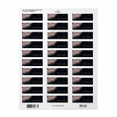 Jewel Palm Leaf Wedding Roos Gold/Navy ID830 Etiket (Full Sheet)