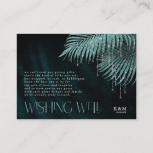 Jewel Palm Leaf Wishing Well V3 Blauwgroen ID830 Informatiekaartje