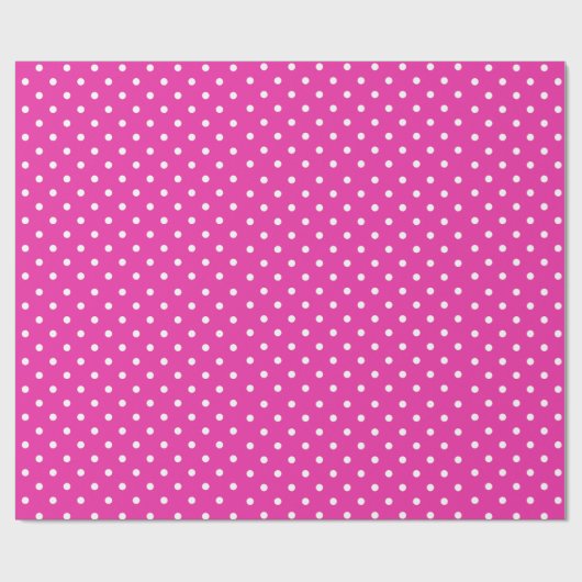 Jewel Pink | Wit Polka Dot inpakpapier (Vlak)