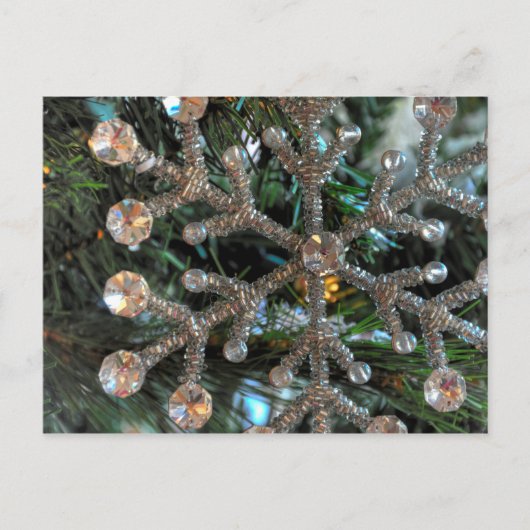Jewel Snowflake, kerstboom, ornament Briefkaart (Voorkant)