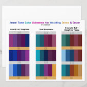Jewel Tone Bruiloft Kleurenschema's Paletten (Voorkant / Achterkant)