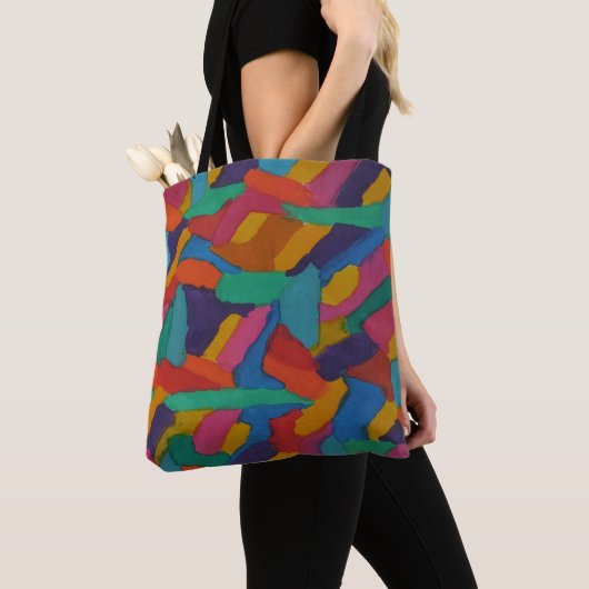 Jewel Tone Brushstrokes Canvas tas (Dichtbij)