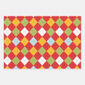 Jewel Tone Christmas Wrap - Designer Patterns Inpakpapier Vel (Voorkant)