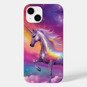 Jewel Tone Cosmic Sparkle Rainbow Glitter Eenhoorn Case-Mate iPhone 14 Hoesje