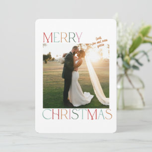 Jewel Tone Getrouwd Pas getrouwd Kerst Kaart