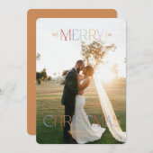 Jewel Tone Getrouwd Pas getrouwd Kerst Kaart (Voorkant / Achterkant)