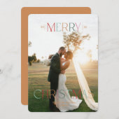 Jewel Tone Getrouwd Pas getrouwd Kerst Kaart (Voorkant / Achterkant)