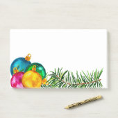 Jewel tone kerstsierplanten Pine sprig Post-it® Notes (Op bureau)