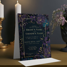 Jewel Tone Paars en Blauwgroen bloemen